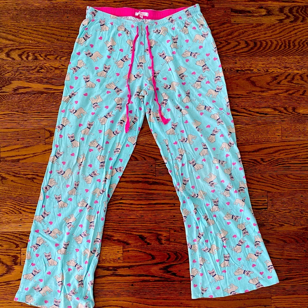 PJSalvage French Bulldog Print Pajama Pants PJs